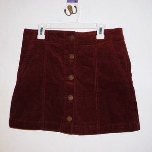 Auburn button down skirt